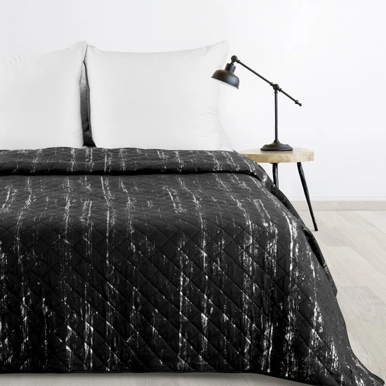 Blink1 mikroszálas ágytakaró ezüst fényű mintával Fekete 200x220 cm