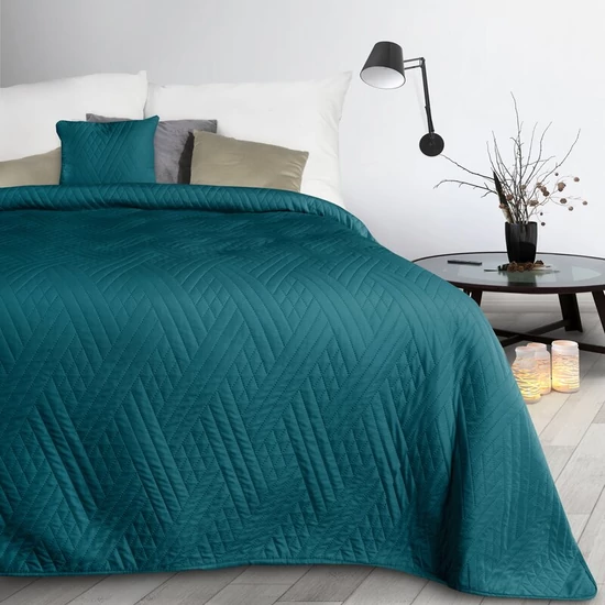 Boni1 mikroszálas ágytakaró 2db párnahuzattal Sötét türkiz 200x220 cm +2db 40x40 Boni1 mikroszálas ágytakaró 2db párnahuzattal Sötét türkiz 200x220 cm +2db 40x40