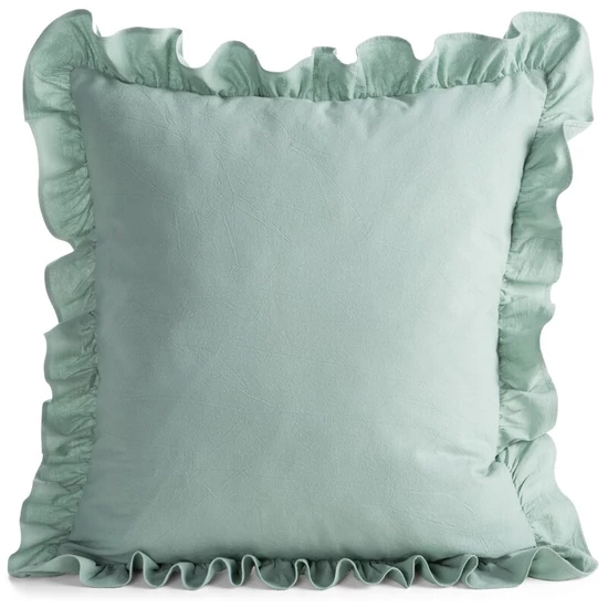 Falbanka fodros pamut párnahuzat Zsálya 45x45 cm