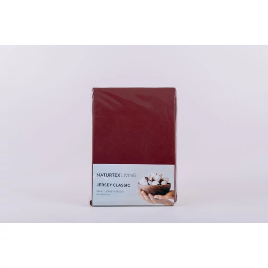 Jersey burgundy lepedő 80-100x200 cm