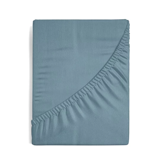 Jersey pamut gumis lepedő Kék 240x220 cm + 30 cm