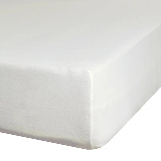 Jersey pamut gumis lepedő Krémszín 240x220 cm + 30 cm
