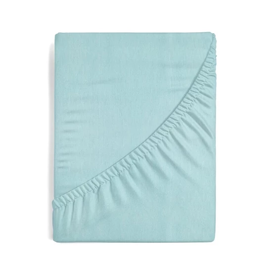 Jersey pamut gumis lepedő Menta 240x220 cm + 30 cm