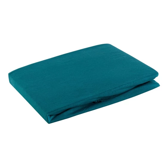 Jersey pamut gumis lepedő Türkiz 240x220 cm + 30 cm