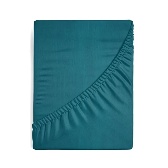 Jersey pamut gumis lepedő Türkiz 240x220 cm + 30 cm