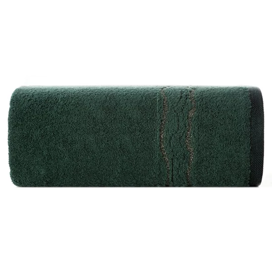 Karin pamut törölköző fényes cérnával szőtt díszítéssel Sötétzöld 30x50 cm Karin pamut törölköző fényes cérnával szőtt díszítéssel Sötétzöld 30x50 cm
