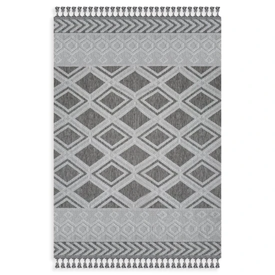 Linda4 boho szőnyeg Világosszürke 80x200 mm - 5 mm
