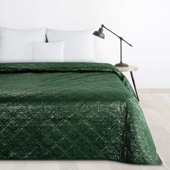 Luiz bársony ágytakaró fényes mintával Zöld 170x210 cm Luiz bársony ágytakaró fényes mintával Zöld 170x210 cm