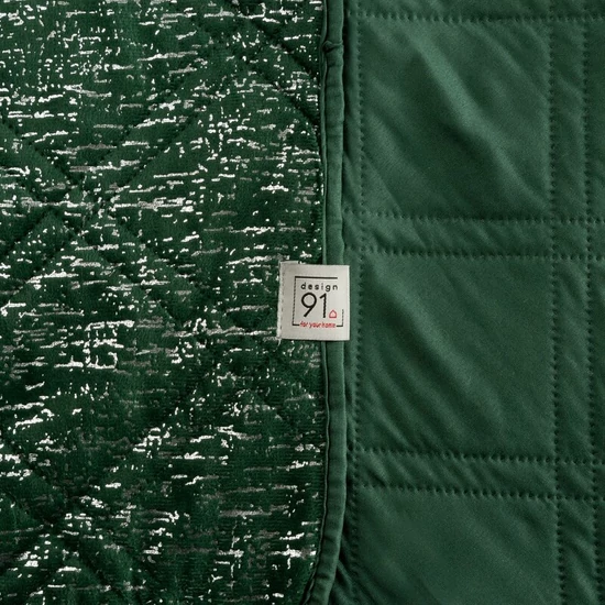 Luiz bársony ágytakaró fényes mintával Zöld 170x210 cm Luiz bársony ágytakaró fényes mintával Zöld 170x210 cm