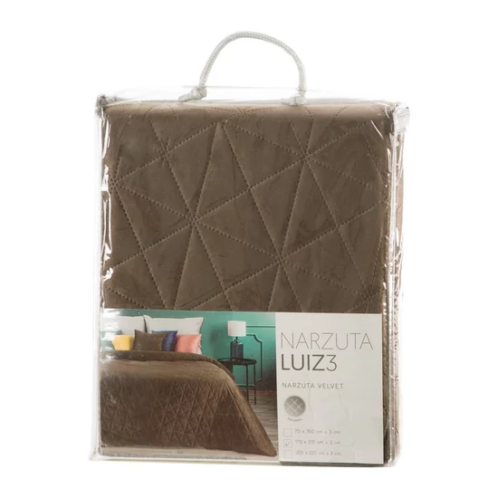Luiz3 bársony ágytakaró Barna 200x220 cm Luiz3 bársony ágytakaró Barna 200x220 cm