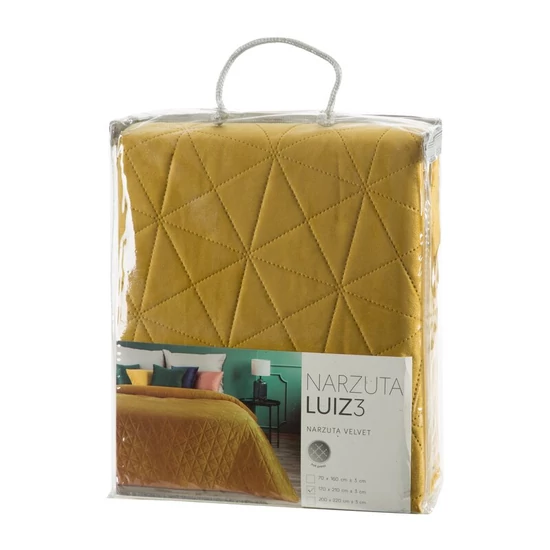 Luiz3 bársony ágytakaró Mustársárga 200x220 cm Luiz3 bársony ágytakaró Mustársárga 200x220 cm