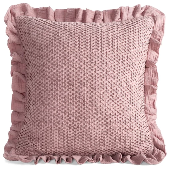 Muslin párnahuzat Pasztell rózsaszín 45x45 cm