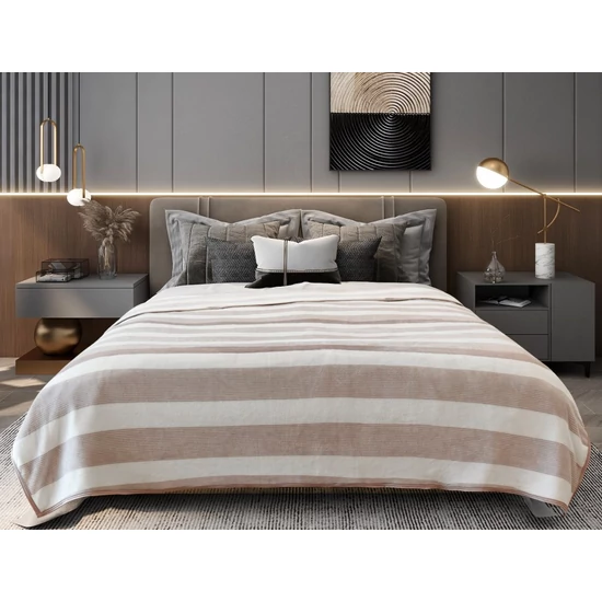 Naturtex szegett pléd - Striped 200x240 cm