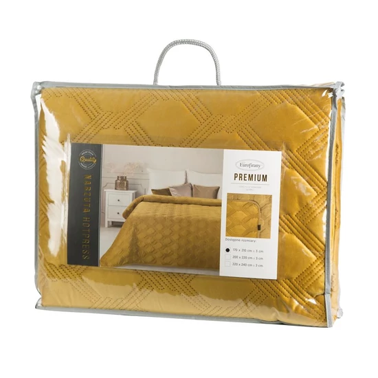 Sofia5 bársony ágytakaró Mézsárga 170x210 cm Sofia5 bársony ágytakaró Mézsárga 170x210 cm