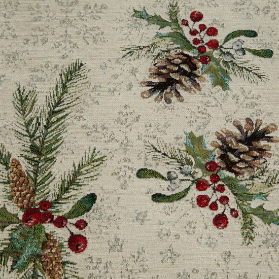 Gobelin karácsonyi asztali futó zsenília fonalból Szürke 50x110 cm +/-5% Gobelin karácsonyi asztali futó zsenília fonalból Szürke 50x110 cm +/-5%