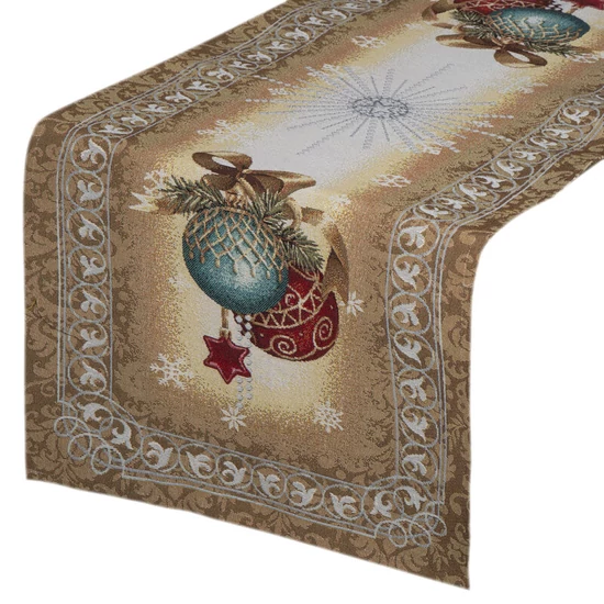 Gobelin karácsonyi terítő karácsonyfadíszes Arany 40x100 cm +/-5% Gobelin karácsonyi terítő karácsonyfadíszes Arany 40x100 cm +/-5%