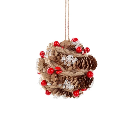 Karácsonyfadísz b87 Barna 12 cm