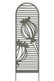 PUPPY TRELLIS - Fém növényfuttató dekoratív mákvirág motívumokkal, olivazöld 0,33 x 1,20m