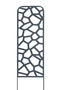STONE TRELLIS - Fém növényfuttató dekoratív kőfal motívumokkal, fekete 0,33 x 1,20m