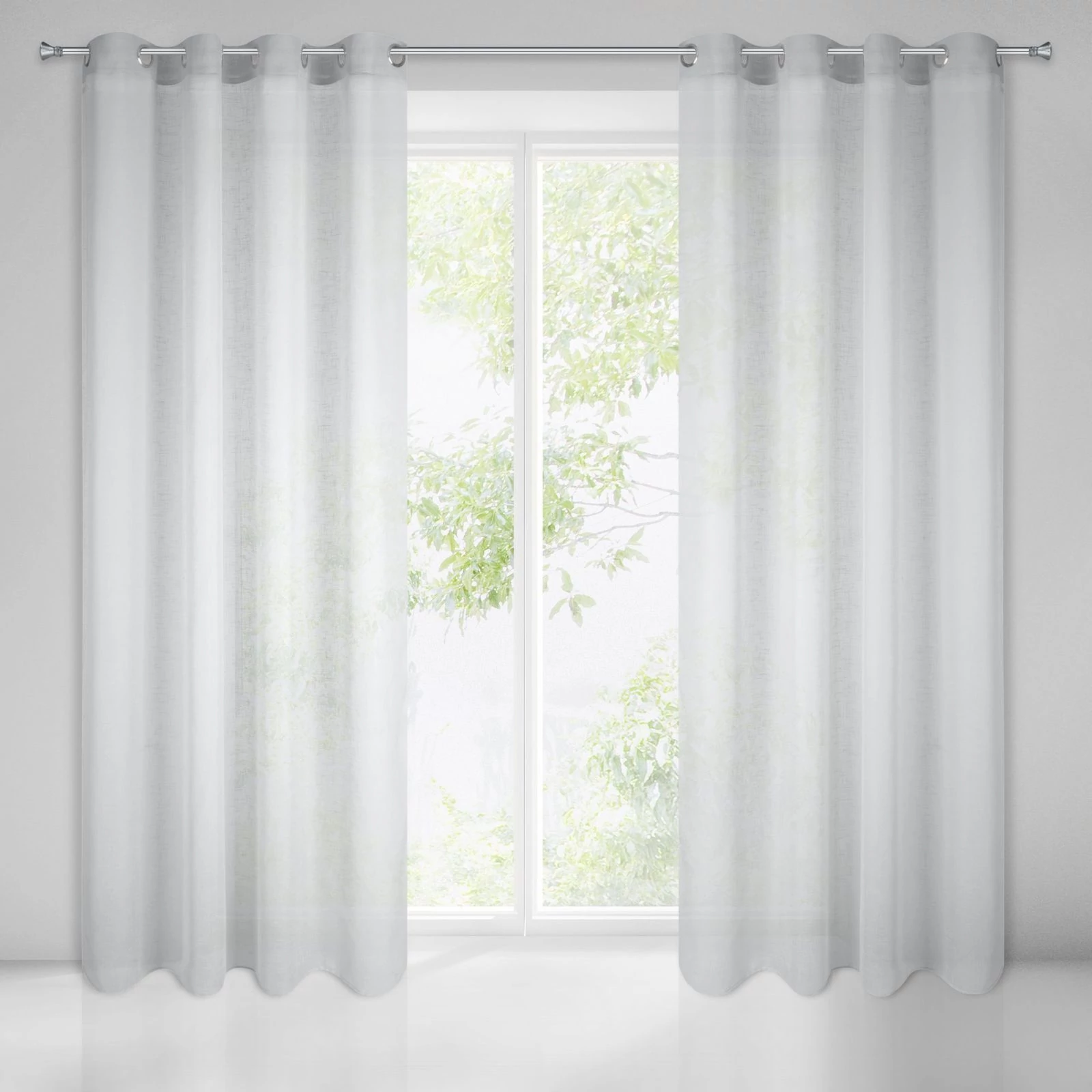 Lexy géz fényáteresztő függöny Fényes Ezüst 140x250 cm - HS360597