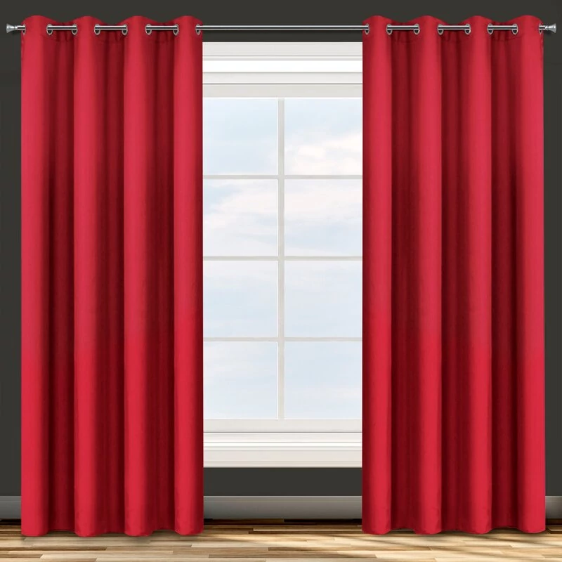 Adore egyszínű dekor függöny Piros 140x250 cm