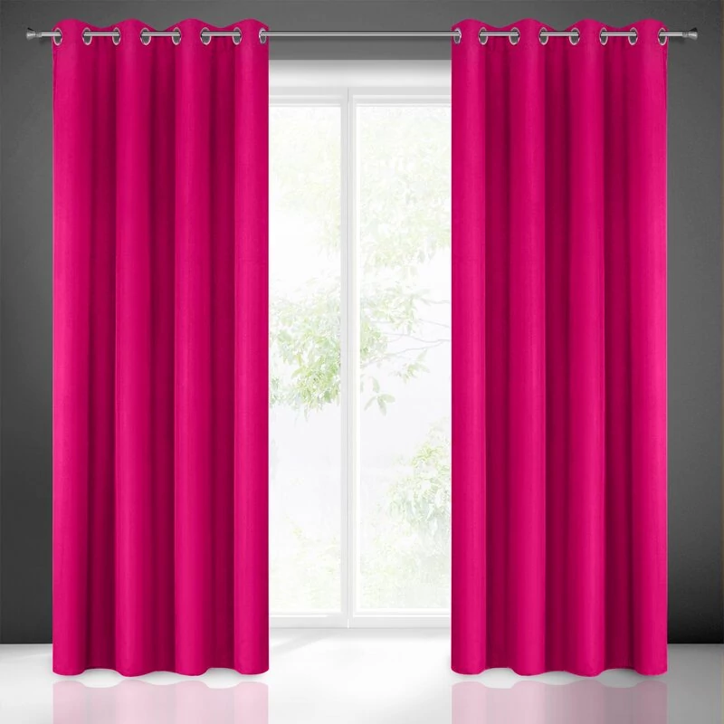 Rita egyszínű dekor függöny Magenta 140x250 cm