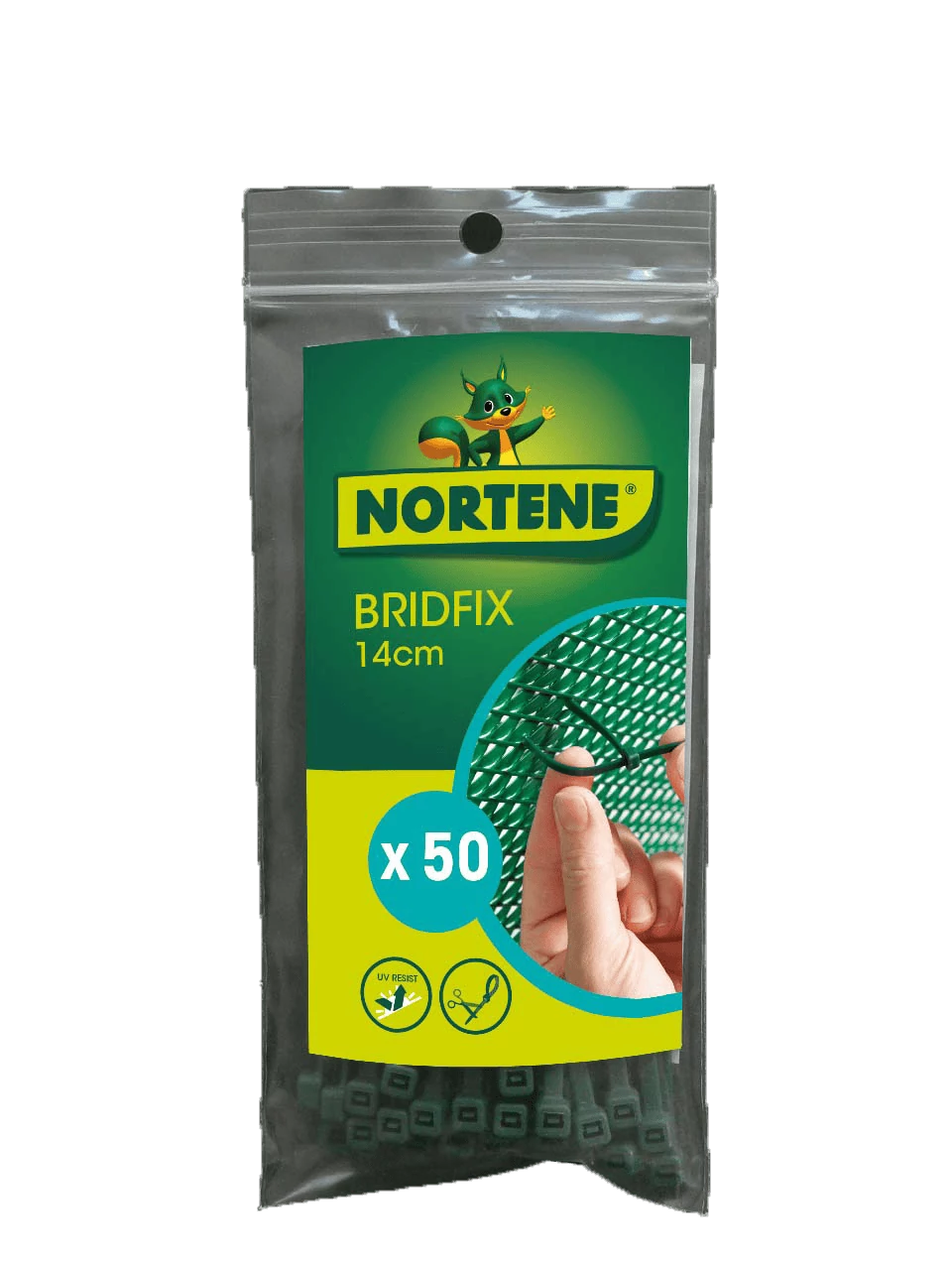 BRIDFIX - Többfunkciós gyorskötöző 19 cm zöld (50 kötöző/csomag)