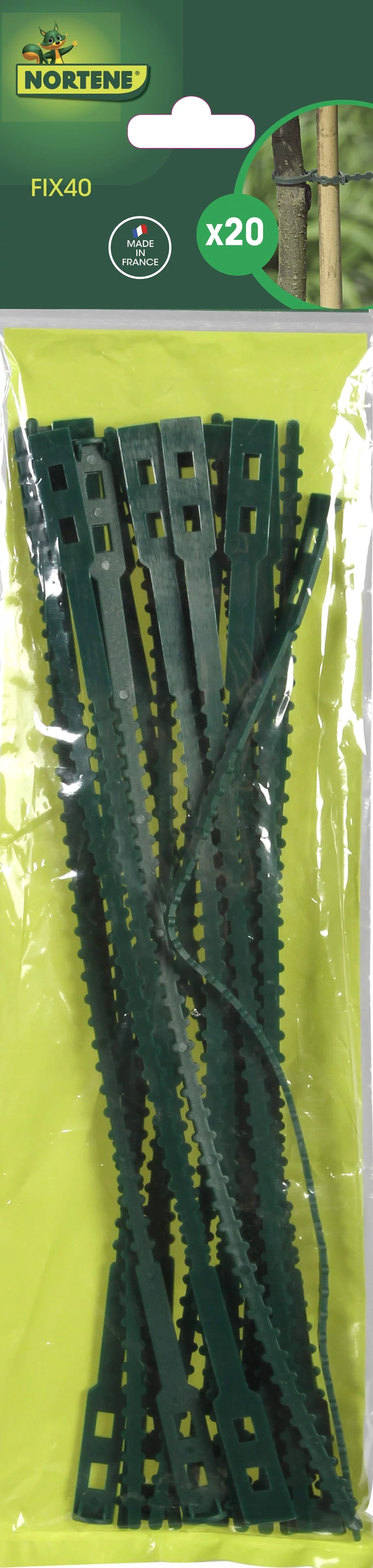 FIX 40 - Műanyag kötöző 32 cm zöld (20 db/csomag)