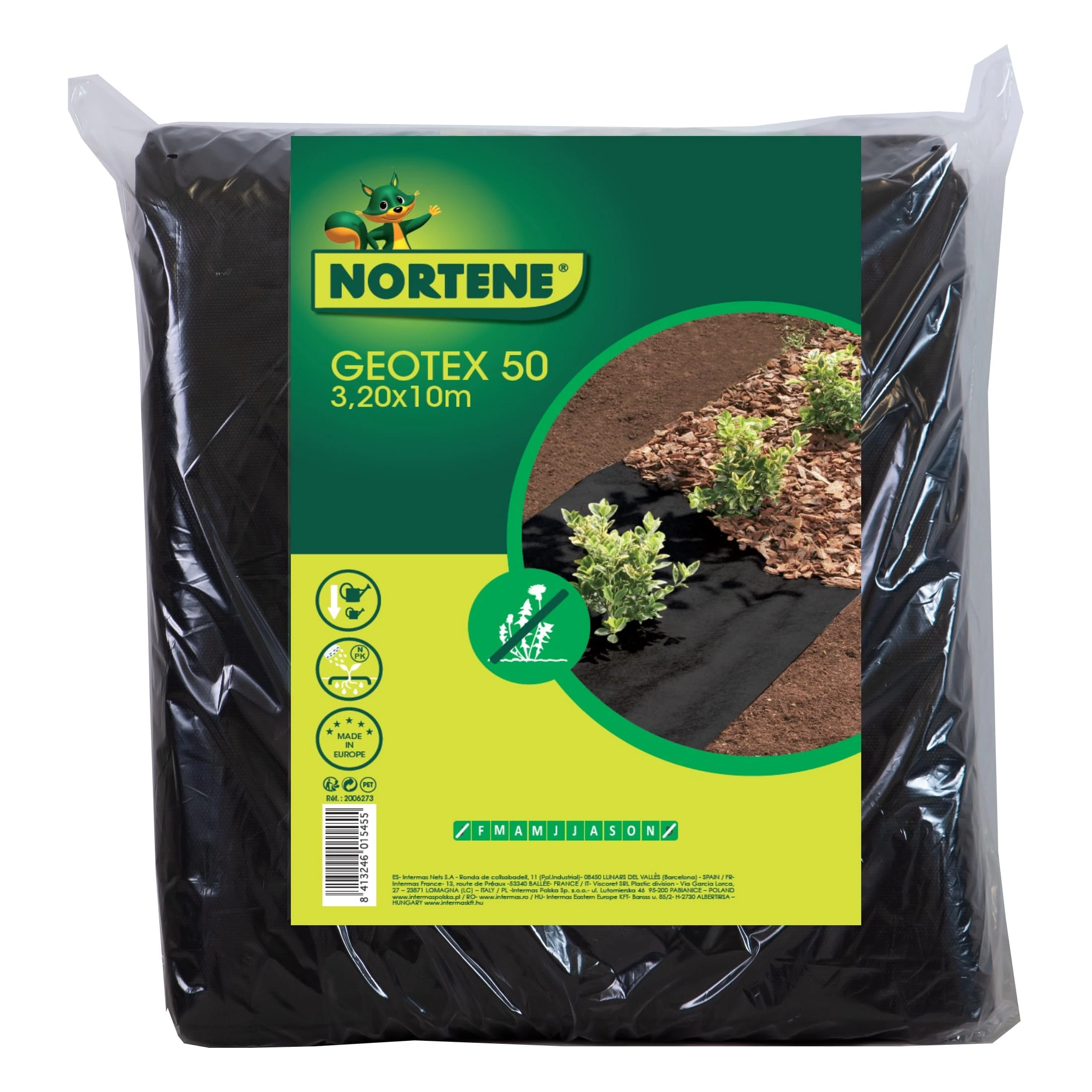 GEOTEX 50 - Talajtakaró geotextília  3,2 x 10 m fekete