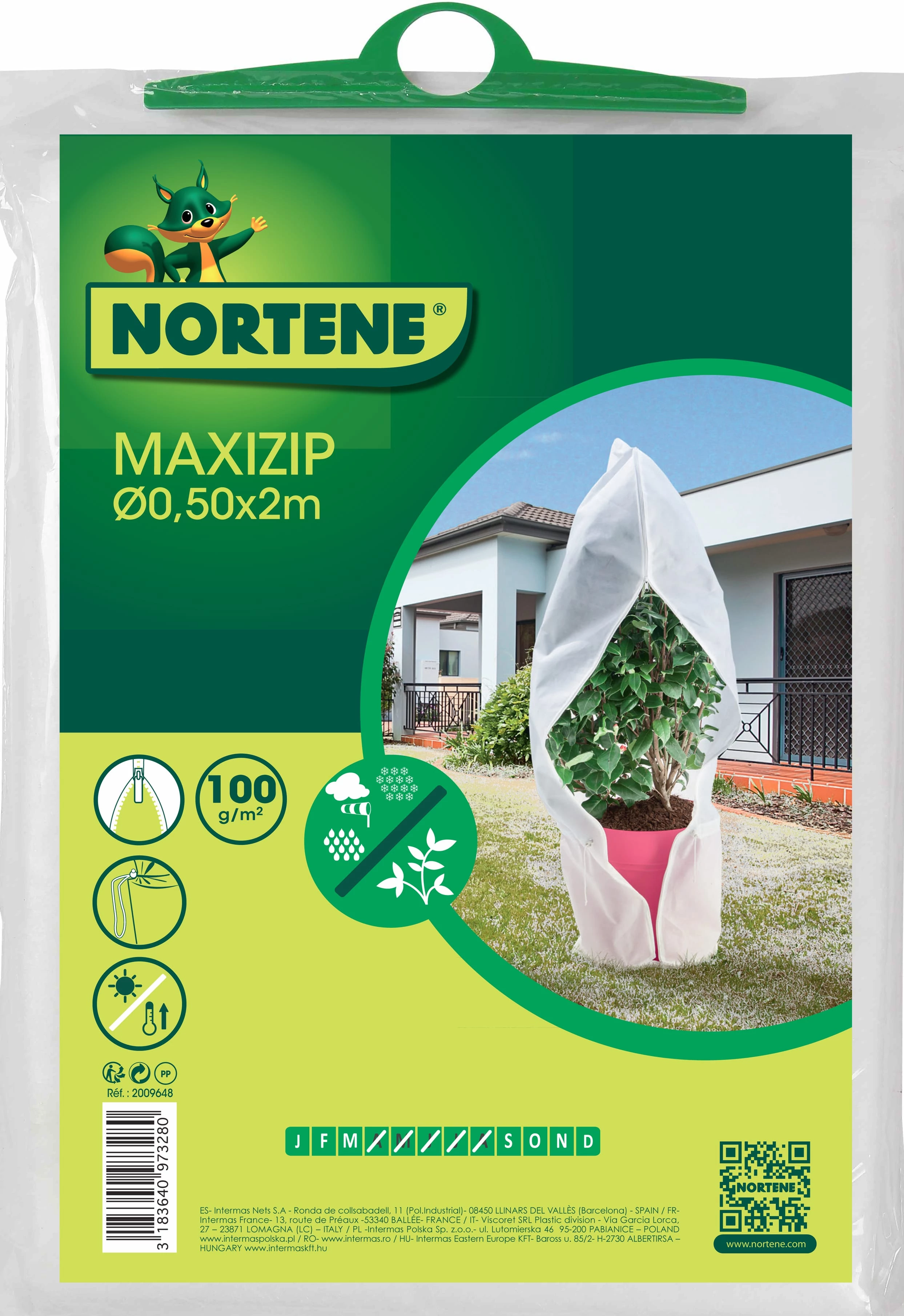 MAXIZIP - Cipzáros átteleltető zsák d 0,5 x 2 m fehér