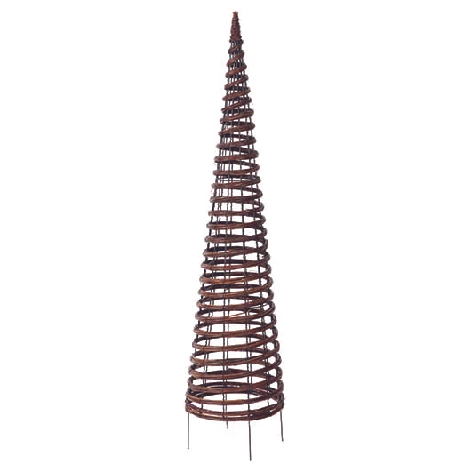 PYRAMID - Természetes vesszővel borított piramis alakú növényfuttató 0,30 x 1,20  m natúr