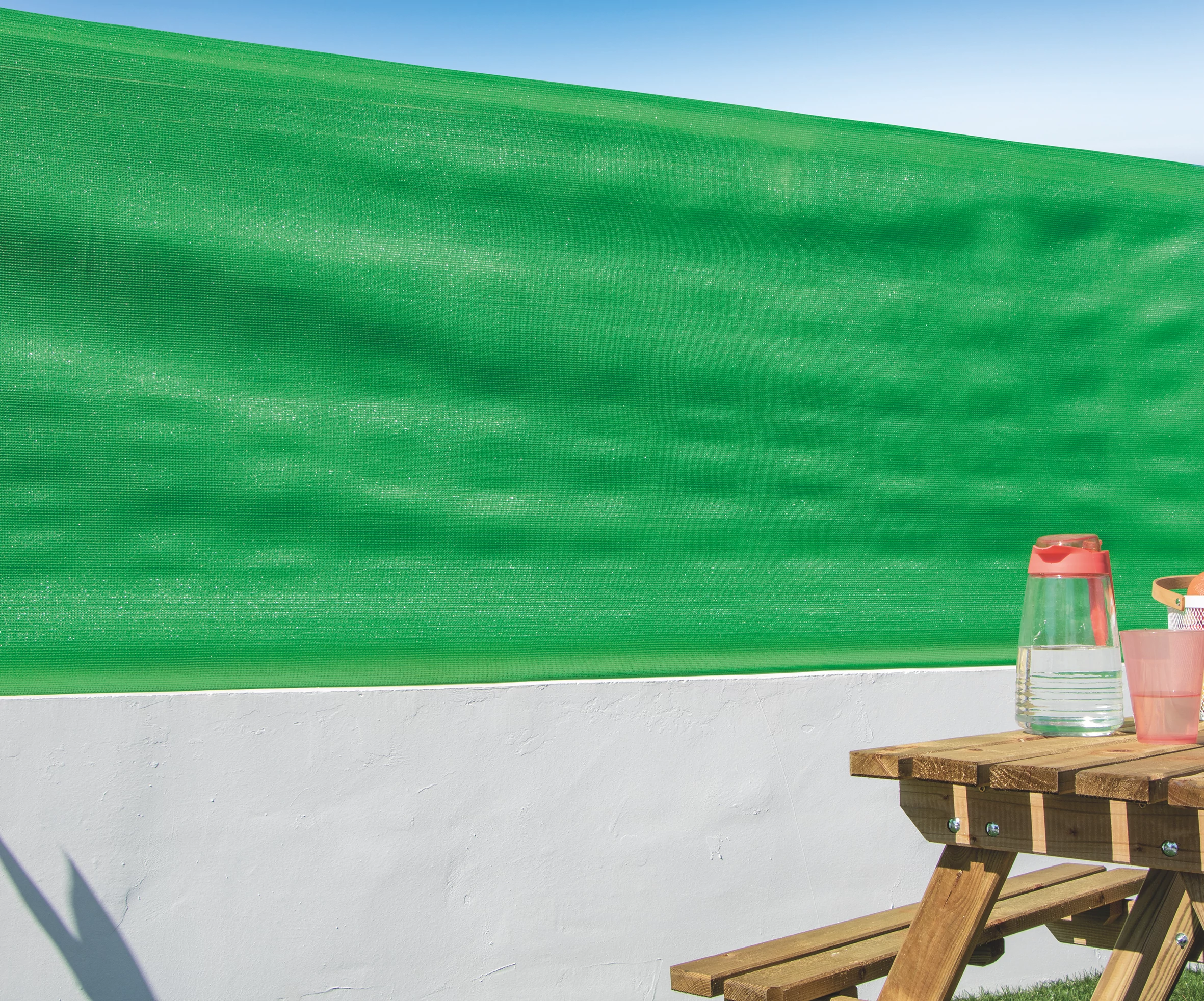 RECYNET - Tartós, szőtt árnyékoló háló 1 x 50 m világoszöld