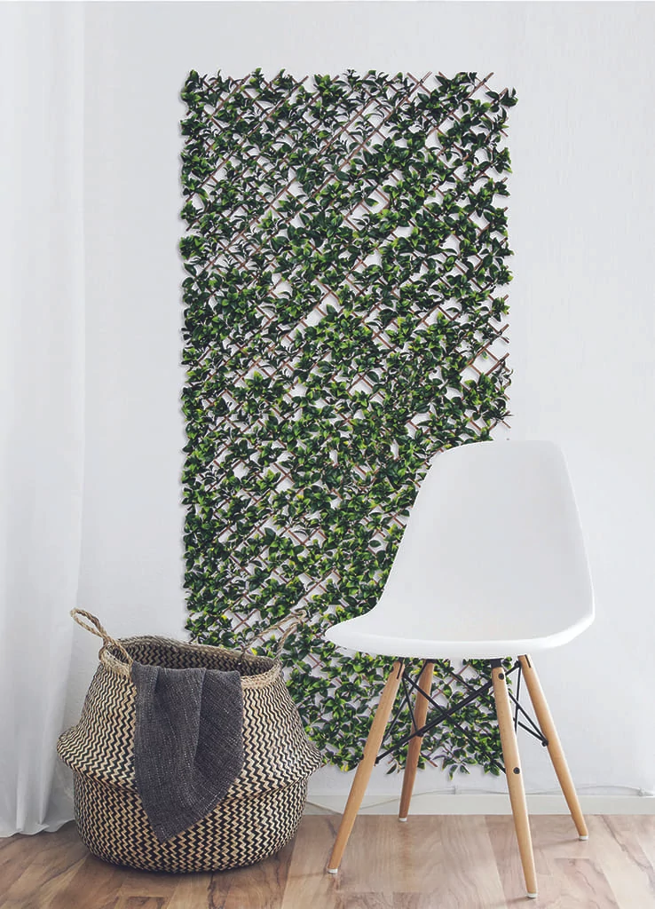 TRELLIBAMBU BUXUS - Bambusz apácarács buxus díszlevelekkel 1 x 2 m zöld-barna
