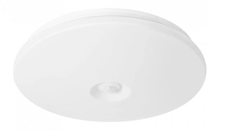 EcoLight LED 12 W-os ø260 mm beépített mozgásérzékelős kerek fehér mennyezeti lámpa IP44-es védettségű