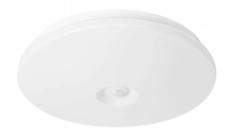 EcoLight LED 18 W-os ø330 mm beépített mozgásérzékelős kerek fehér mennyezeti lámpa IP44-es védettségű