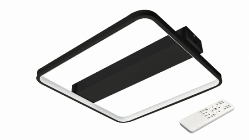 MasterLED Galaxis Centauri 40 W-os 42x40 cm fekete LED távirányítós mennyezeti lámpa