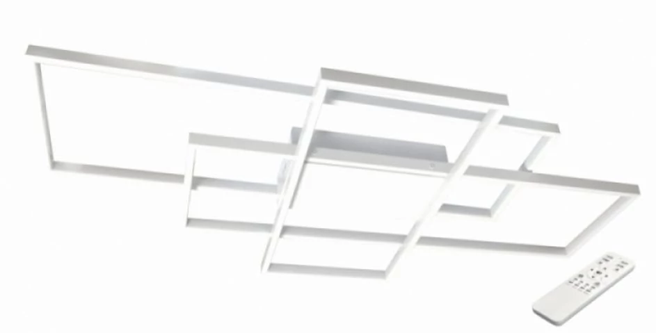 MasterLED Galaxis Hidra 126 W-os 90x50 cm fehér LED távirányítós mennyezeti lámpa