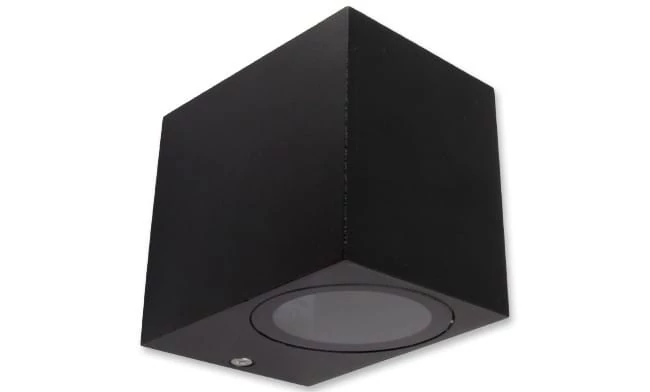 MasterLED Lida 81x92 fekete szögletes oldalfali lámpa GU10-es foglalattal
