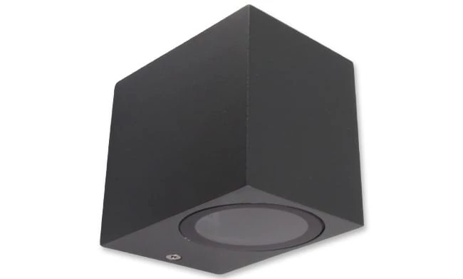 MasterLED Lida 81x92 sötétszürke szögletes oldalfali lámpa GU10-es foglalattal