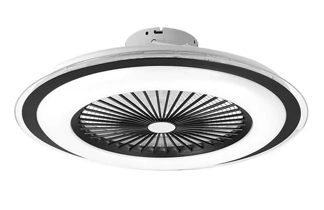 MasterLED Rodos 72 W-os 600 mm fekete-fehér LED távirányítós mennyezeti lámpa beépített ventillátorral