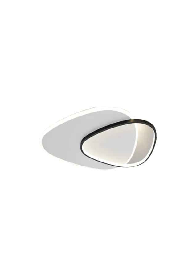 Stone Seine 48W-os 490x400mm 3000-6500K fekete-fehér színű távirányítós mennyezeti lámpa