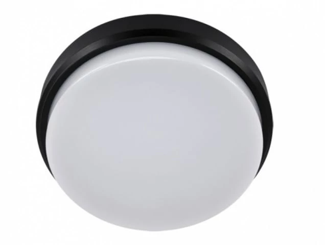 Strühm Aron 18 W-os ø210 mm kerek natúr fehér fekete mennyezeti lámpa IP65-ös védettségű