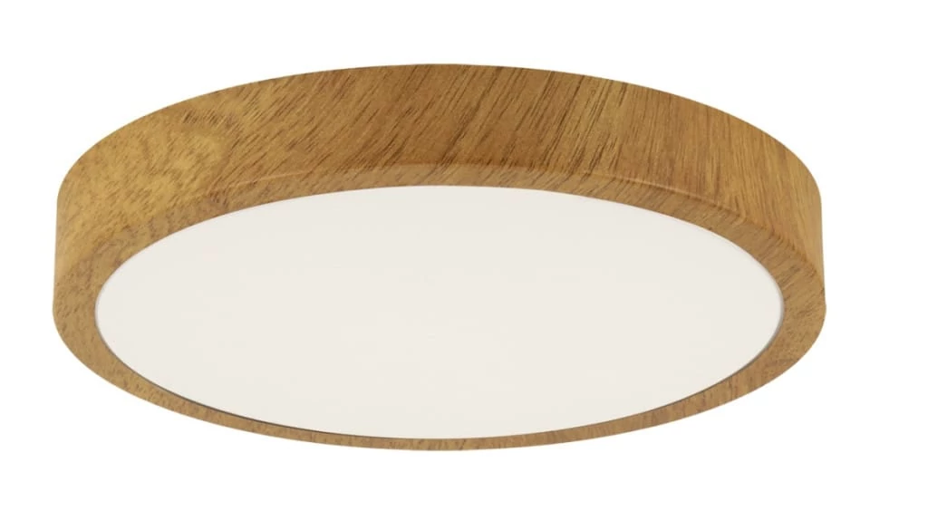 Strühm ATUT kör alakú 18W-os LED lámpa tölgy 280x280 mm IP44-es védettségű