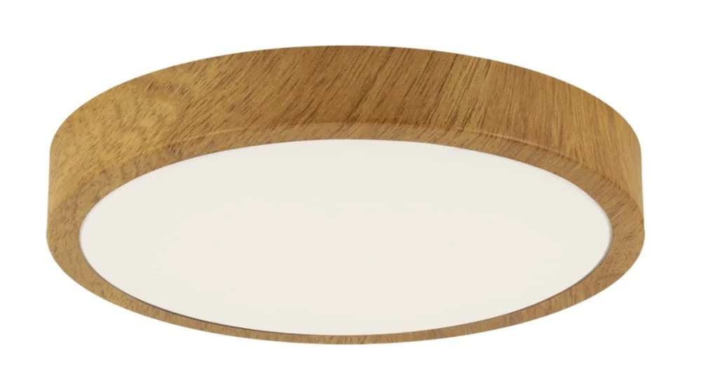 Strühm ATUT kör alakú 24W-os LED lámpa tölgy 380x380 mm IP44-es védettségű