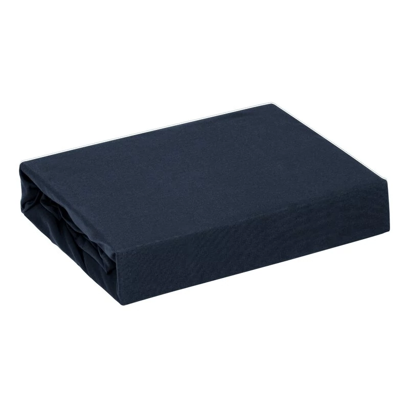 Adela jersey pamut gumis lepedő Gránátkék 90x200 cm +25 cm