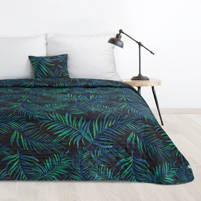 Palms01 mikroszálas ágytakaró Fekete 170x210 cm
